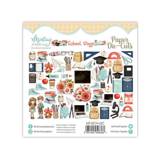 PAPER DIE-CUTS - SCHOOL DAYS, 60 PCS
