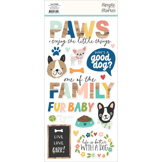 Fur Baby Dog Foam Stickers 37/Pkg