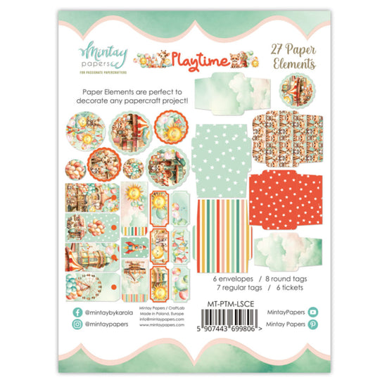 PAPER ELEMENTS - PLAYTIME, 27 PCS