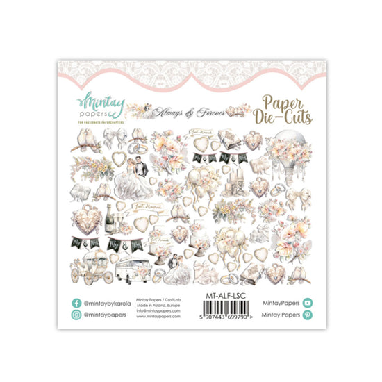 PAPER DIE-CUTS - ALWAYS & FOREVER, 60 PCS