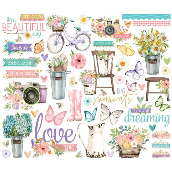 Simple Vintage Flower Shoppe Bits & Pieces 55/Pkg