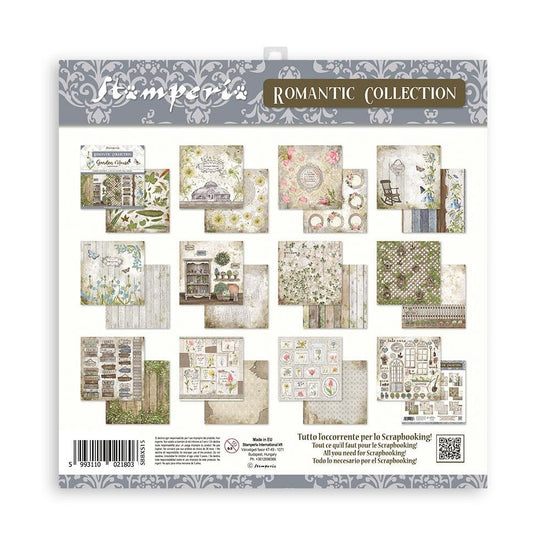 Stamperia Double-Sided Paper Pad 6"X6" 10/Pkg Romantic Garden House