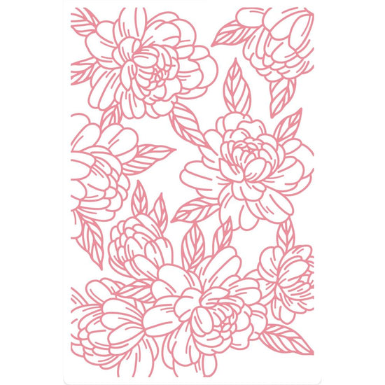 Sara Signature Floral Elegance 2D Embossing Folder 4"X6" Floral Delight