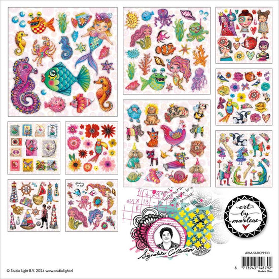 Art By Marlene Signature Collection Paper Pad 8"X8” Nr. 133, Paper Elements Edition 2