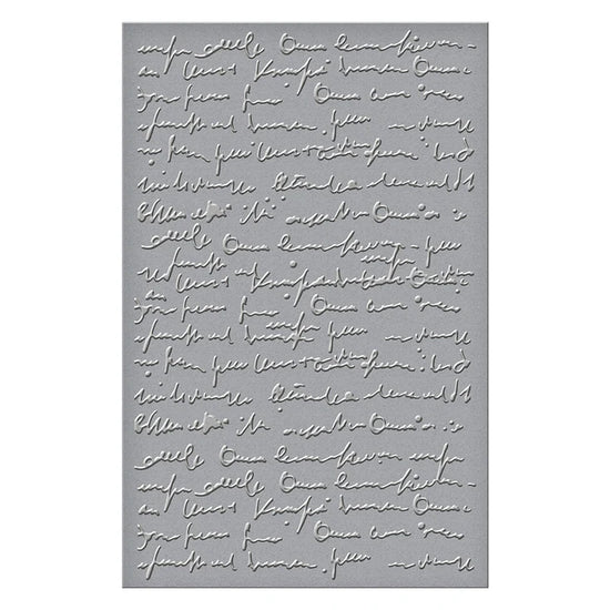 Spellbinders SCRIBBLED LETTER EMBOSSING FOLDER FROM THE COLLAGED BIRDS COLLECTION BY DINA WAKLEY
