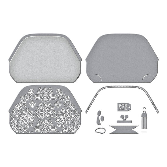 Spellbinders GORGEOUS YOU MAKEUP BAG ETCHED DIES FROM THE GORGEOUS YOU COLLECTION