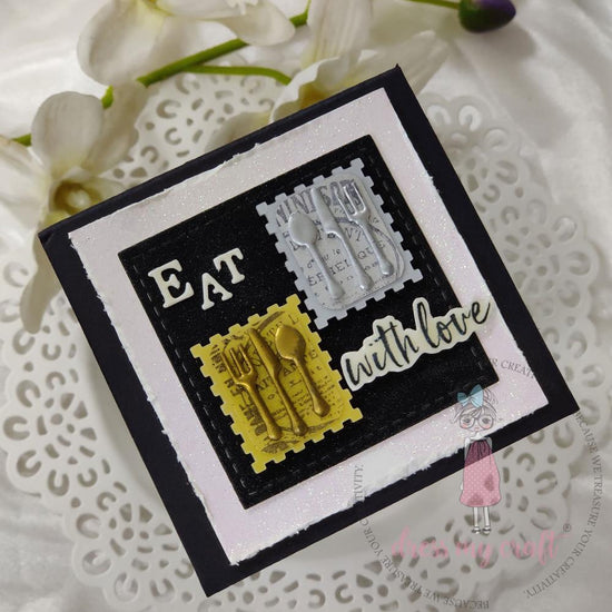 Dress My Craft Paper Punch Postcard Ticket