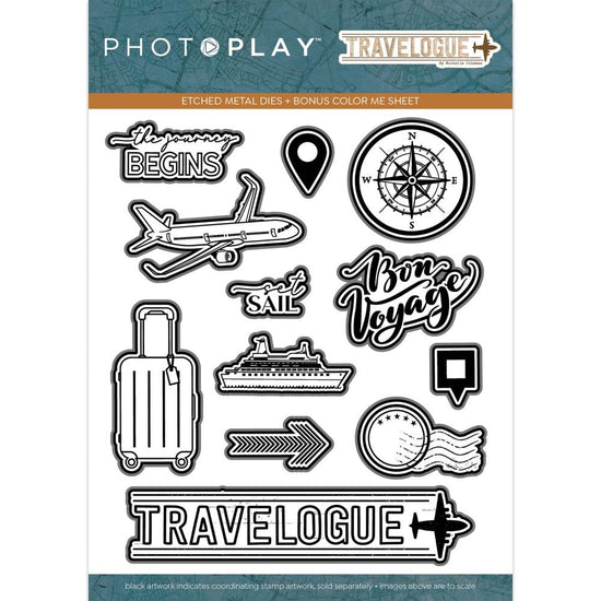 PhotoPlay Photopolymer Clear Stamps And Die Bundle Travelogue