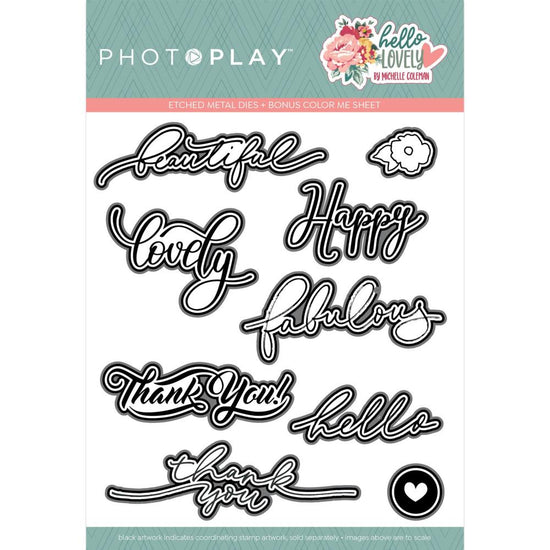 PhotoPlay Photopolymer Clear Stamps And Die Bundle Hello Lovely