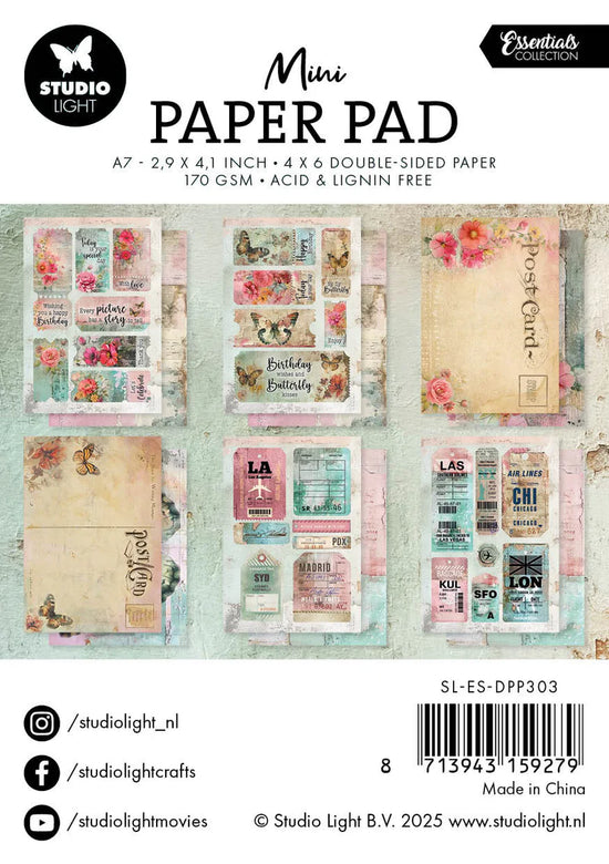 Studio Light Mini Paper Pad Blooming Nature Essentials