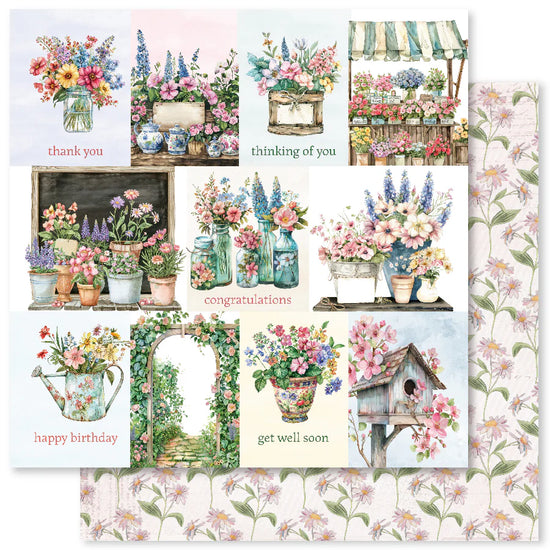 Paper Rose Flower Shoppe 12x12 Paper Collection