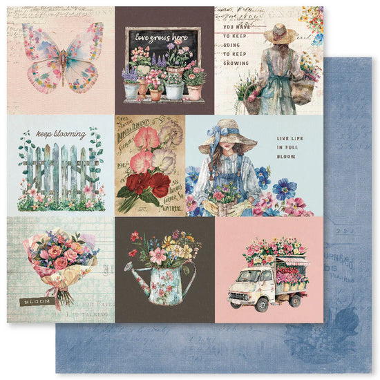 Paper Rose Flower Shoppe Basics 12x12 Paper Collection