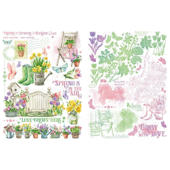 Graphic 45 Rub on Assortment Grow with Love