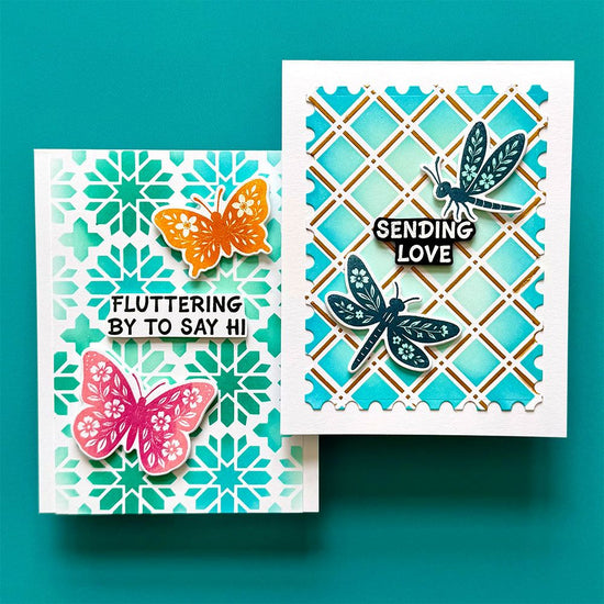 Simon Hurley create. Clear Stamps 6"X9" Blooming Butterflies