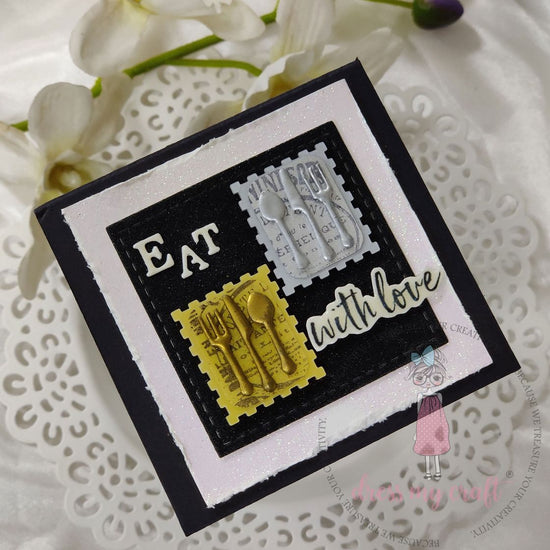 Dress My Craft Paper Punch Postcard Ticket