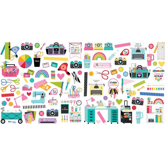 Bella Blvd Cardstock Ephemera Icons, Lets Scrapbook