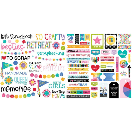 Bella Blvd Cardstock Ephemera Words, Lets Scrapbook