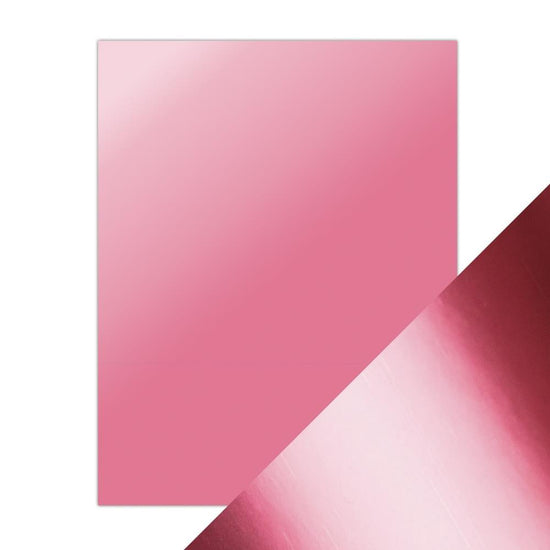 Craft Perfect Satin Mirror Cardstock 8.5"X11" 5/Pkg Satin Pink Chiffon