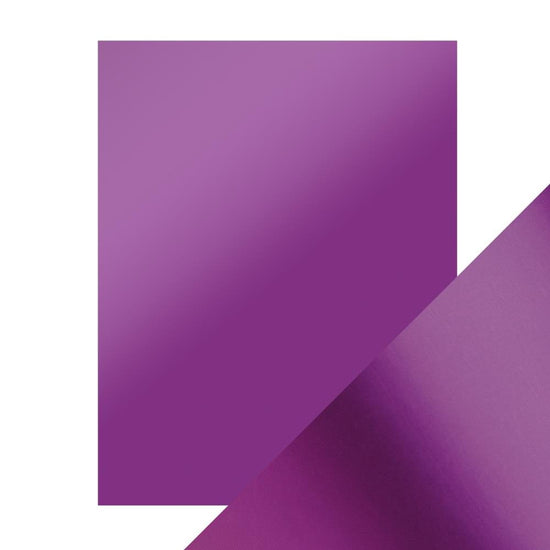 Craft Perfect Satin Mirror Cardstock 8.5"X11" 5/Pkg Purple Mist