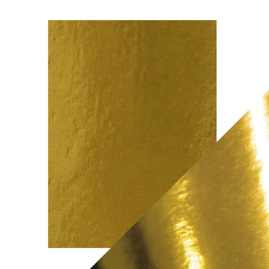 Craft Perfect Mirror Cardstock 92lb 8.5"X11" 5/Pkg Polished Gold