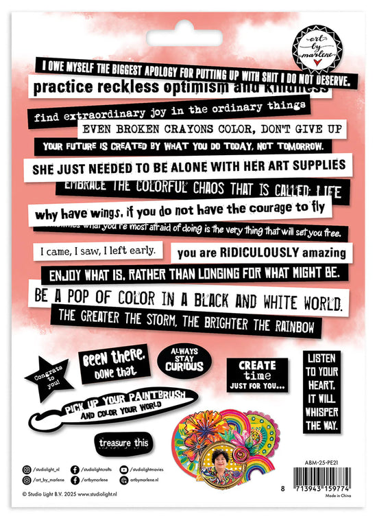 Paper Elements A Lot Of Quotes Art by Marlene 1 Pieces
