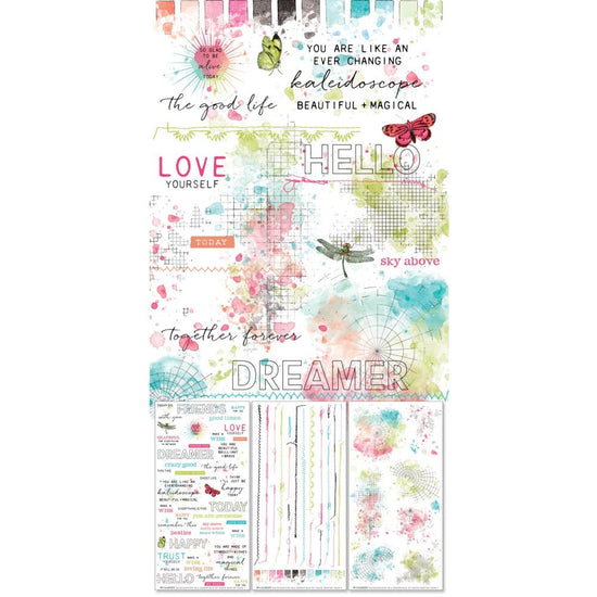 49 And Market Rub-On Transfer Set Essentials Kaleidoscope