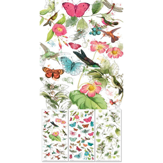 49 And Market Rub-On Transfer Set Botanical Kaleidoscope