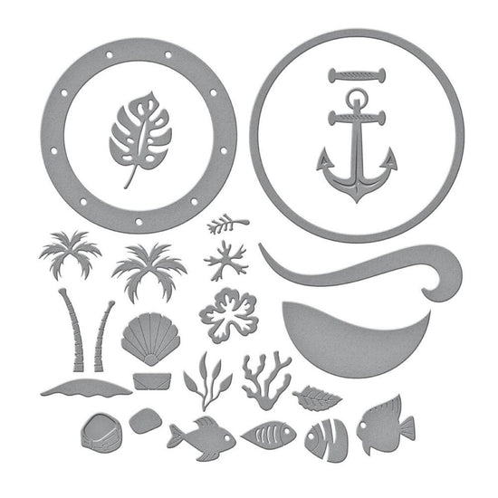 Spellbinders Etched Dies By Tina Smith Coastal Escape View, Windows With A View