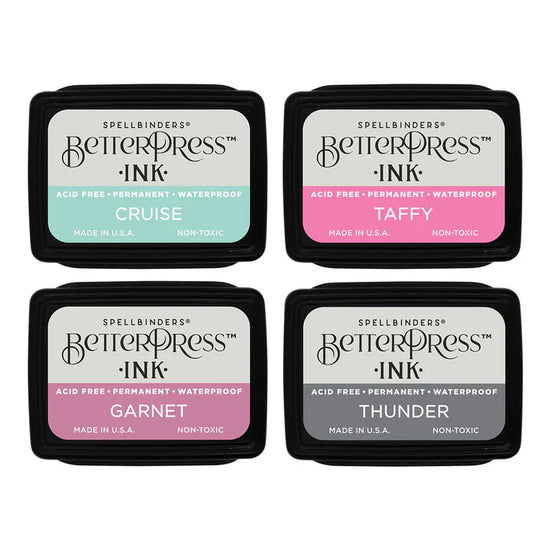 Spellbinders JET SET BETTERPRESS INK MINI SET - 4 PACK