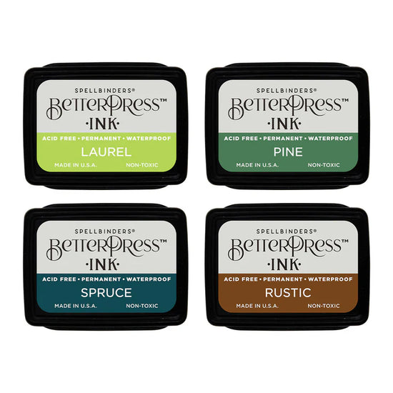 Spellbinders WOODLANDS BETTERPRESS INK MINI SET - 4 PACK