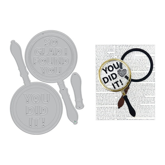 HERO ARTS MAGNIFYING GLASS DIE SET FROM THE CASE CLOSED COLLECTION