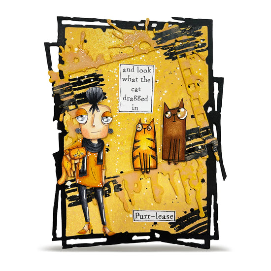 AALL and Create - A7 - Stamp Set - Purr-plexed Dee