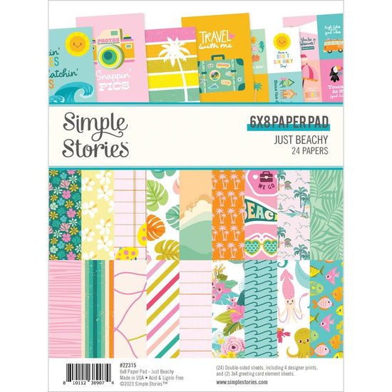 Simple Stories Double-Sided Paper Pad 6"X8" 24/Pkg Just Beachy