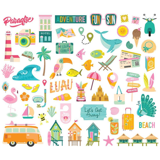 Just Beachy Bits & Pieces Die-Cuts 60/Pkg