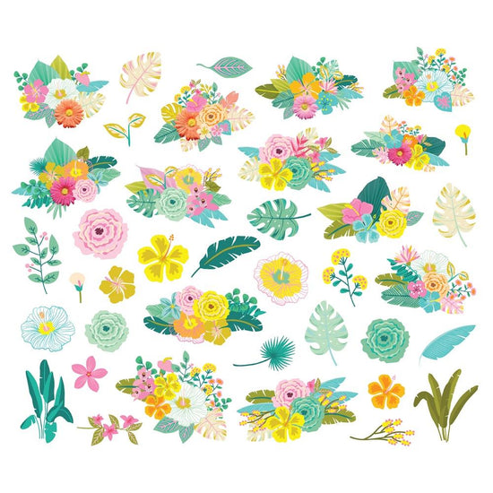 Just Beachy Bits & Pieces Die-Cuts 39/Pkg Floral