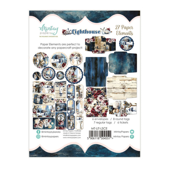 Mintay PAPER ELEMENTS - Lighthouse, 27 PCS