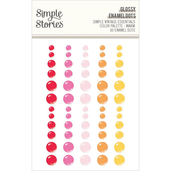 Simple Vintage Essentials Color Palette Enamel Dots Warm Glossy