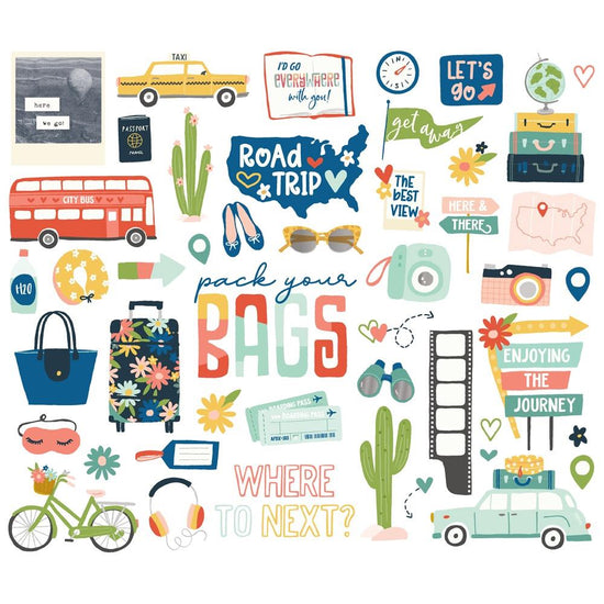 Pack Your Bags Bits & Pieces Die-Cuts 47/Pkg