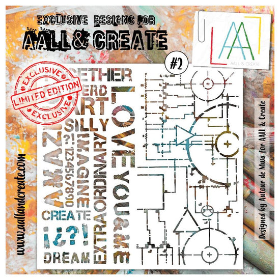 AALL And Create Stencil 6"X6" Circuit