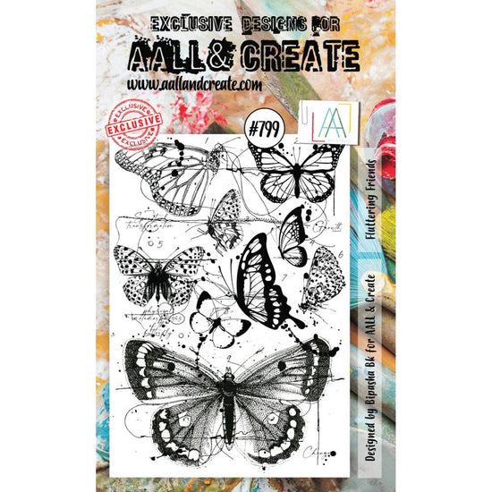 AALL And Create A6 Photopolymer Clear Stamp Set Fluttering Friends