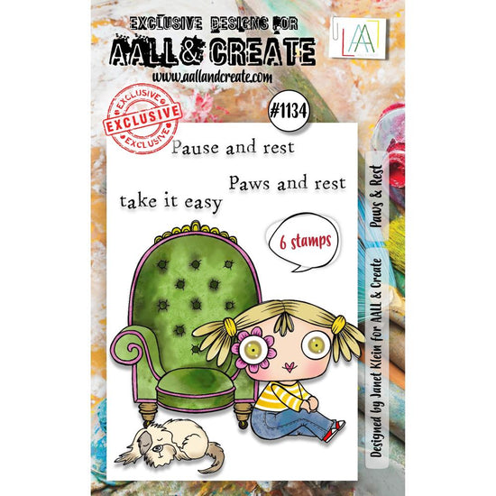 AALL And Create A7 Photopolymer Clear Stamp Set Paws and Rest