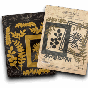 Graphic 45 Rectangle Frames with Ferns & Foliage Die Set