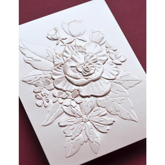 Memory Box 3D Embossing Folder And Die Cheerful Floral