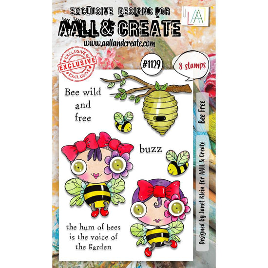 AALL And Create A6 Photopolymer Clear Stamp Set Bee Free
