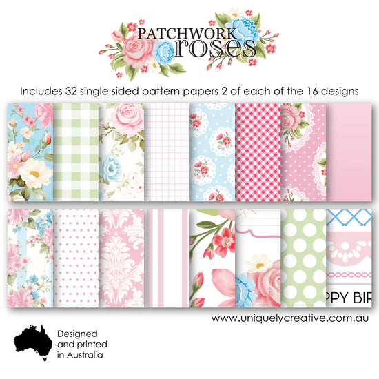 Uniquely Creative PATCHWORK ROSES 6 X 6 COLLECTION PACK