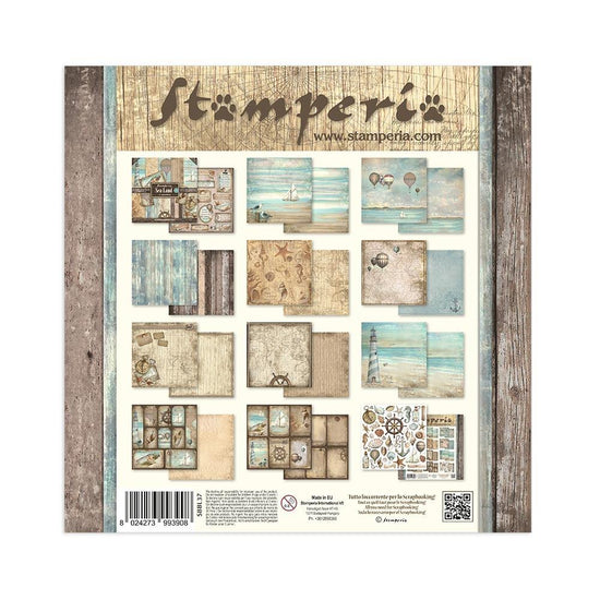 Stamperia Double-Sided Paper Pad 12"X12" 10/Pkg Sea Land, 10 Designs/1 Each