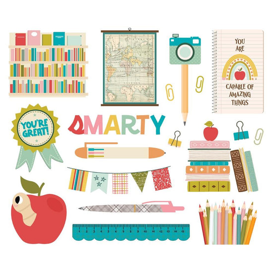 Simple Stories Book Fair Bits & Pieces 18/Pkg Big