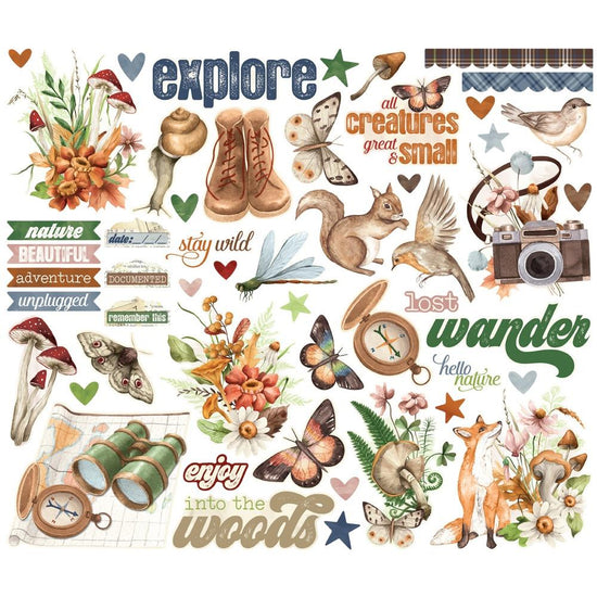 Simple Stories Simple Vintage Woodlands Bits & Pieces 52/Pkg