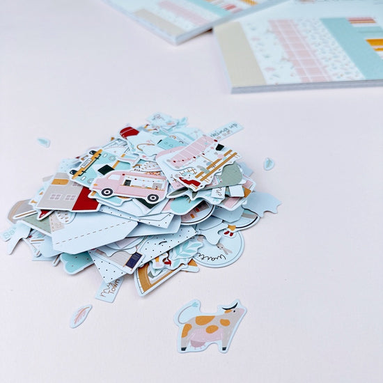 Die cuts Viviendo Outdoors de Mintopía