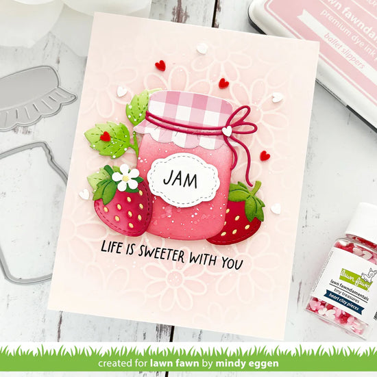 Lawn Fawn jam and honey sentiments stamp